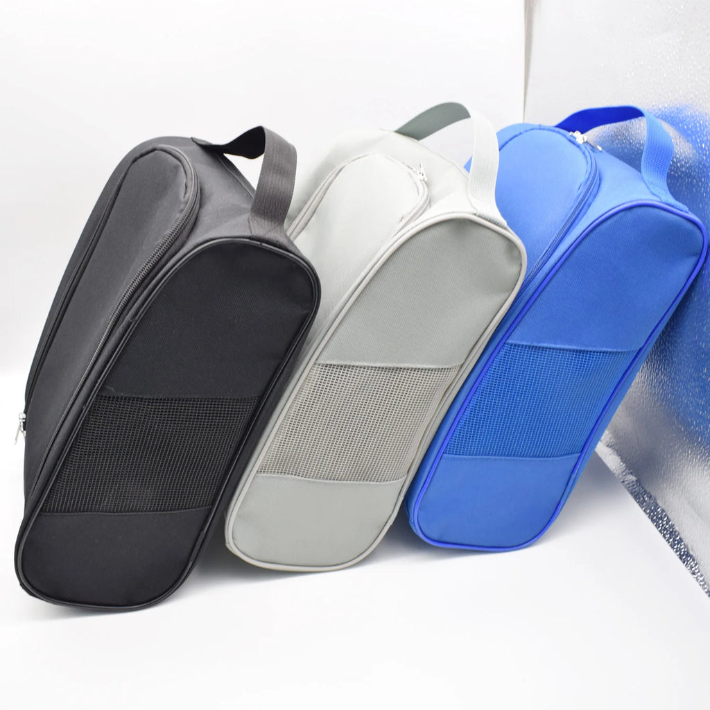 Portable Golf Shoe Bag Oxford Cloth Shoe Carrier Bags Breathable Lightweight Golf Handbag Dustproof Football Tennis Shoe Bag